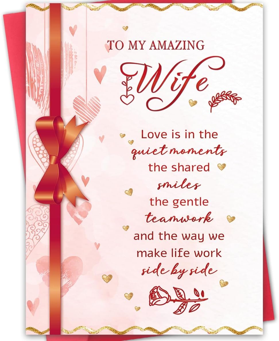 Romantic Valentines Day Gift for Wife,Special Valentine's Day Cards for Her