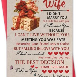 Romantic Valentines Day Gifts for Wife,Beautiful Valentine's Day Card for Women,Gifts from Husband