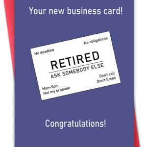 Hongshan Funny Retirement Card for Men Women,Happy Retiring Gift for Colleague,Congratulation Retirement Gifts for Him Her,Coworker Leaving Work Cards