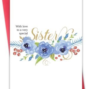 Hongshan Mother's Day to a Very Special Sister,Happy Mother's Day Sister Card,Cute Mothers Day Gift for Her,Mothers Day Card with Envelope for Women