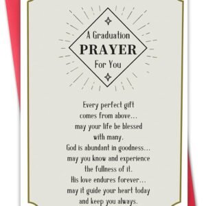 Graduation Card with Prayer Religious,DaySpring Religious Cards, Graduation Gifts for Him Her,Christian Cards for Women Men
