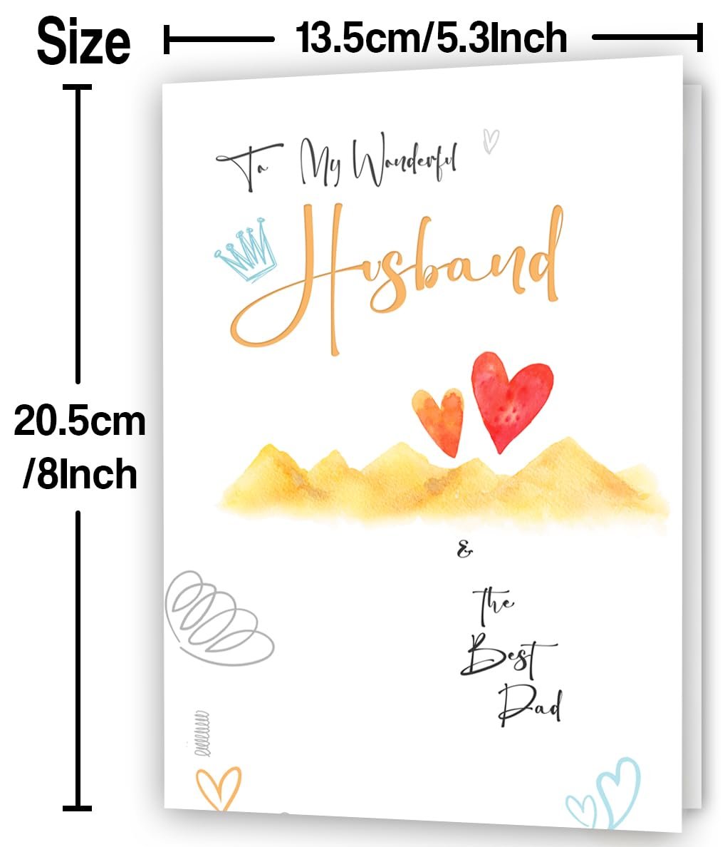 Hongshan Funny Fathers Day Card from Wife, Father's Day Cards Gift for Husband,to My Wonderful Husband and Dad - Image 6